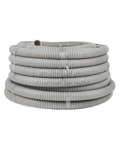 Труба гофр. ПВХ с протяжкой d32 мм (25 м) серая EKF-Plast (tg-z-32-25) в Уссурийске Труба гофрированная Pintop.ru