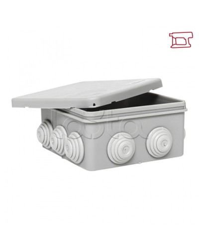 Коробка распред. КМР-030-014 с крышкой (100х100х50), 10 мембр. вводов IP55 EKF (plc-kmr-030-014-r) в Уссурийске Распределительные коробки Pintop.ru