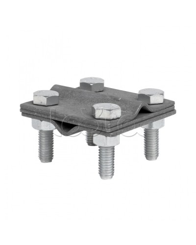 Зажим крестовидный прут-прут (3 пластины 57x57мм) HZ EKF PROxima (lp-55758) в Уссурийске Крепежные изделия Pintop.ru