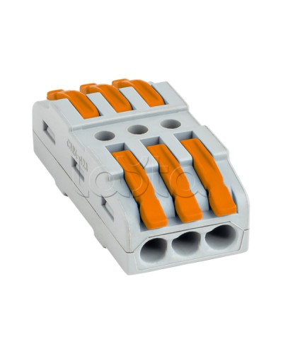 Строительно-монтажная клемма СМК 222-423 проходная 3 полюса 0,08-4мм2 (25шт.) EKF PROxima (plc-smk-423) в Уссурийске Клеммные колодки Pintop.ru