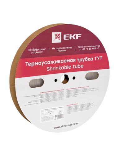 Термоусаживаемая трубка ТУТ 4/2 прозрачная рулон EKF PROxima (tut-4-tr) в Уссурийске Аксессуары для кабель-канала Pintop.ru