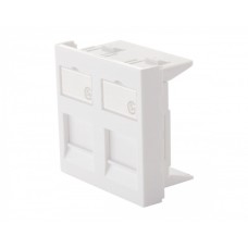 Адаптер 45 × 45 мм для 2 модулей Keystone, белый Eurolan (16H-45-03WT)