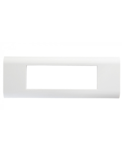 Рамка горизонтальная французский стандарт 6 модулей 45 × 22,5 мм, белый Eurolan (16M-00-26WT) в Уссурийске Комбинированные настенные розетки Pintop.ru