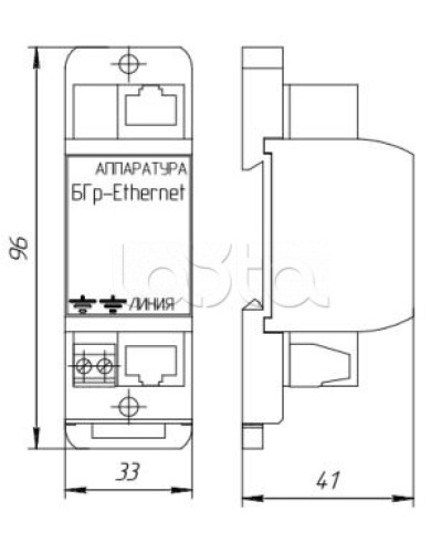 Блок защиты извещателей от воздействия грозы и электромагнитных наводок Forteza Блок БГр-Ethernet-8 в Уссурийске Устройства защиты операционных процессоров (ОПС) Pintop.ru