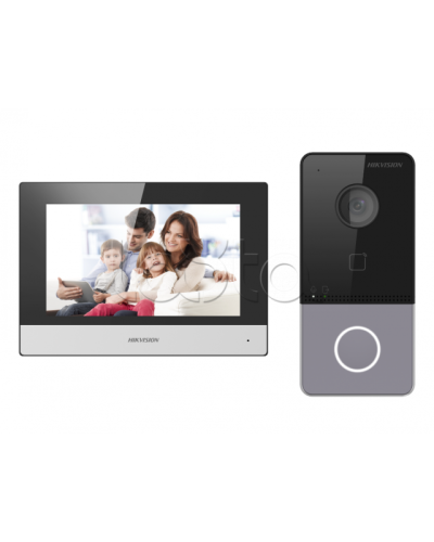 Комплект IP видеодомофона с Wi-Fi Hikvision DS-KIS603-P(C) в Уссурийске Комплекты домофонов Pintop.ru