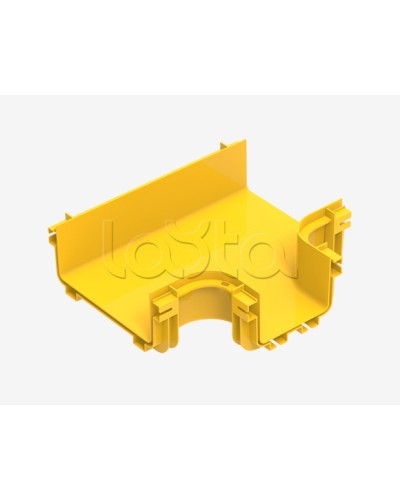 Горизонтальный тройник 240-120-240 для оптического лотка Hyperline (FBTR-240-HTC120) в Уссурийске Аксессуары для лотков Pintop.ru