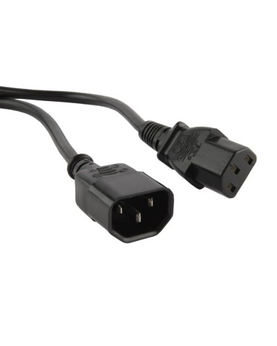 Кабель питания с заземлением Hyperline PWC-IEC13-IEC14-1.8-BK в Уссурийске Патч-корды и пигтейлы Pintop.ru