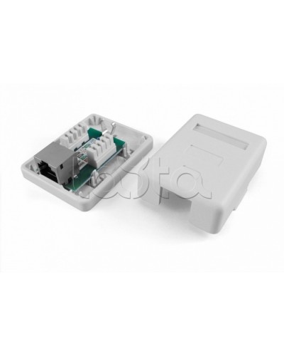 Розетка компьютерная RJ-45(8P8C) Hyperline SB1-1-8P8C-C5e-SH-WH в Уссурийске Розетки компьютерные и телефонные Pintop.ru