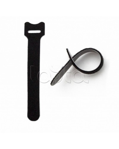 Хомут для кабеля, липучка с мягкой застежкой Hyperline WASN-180-BK-10 в Уссурийске Стяжки-хомуты Pintop.ru