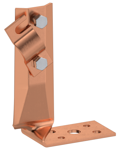 Держатель проводника круглого 6-10мм винтовой угловой скрученный h=70мм медь IEK (ZDP87-50-1-16-70) в Уссурийске Крепеж Pintop.ru