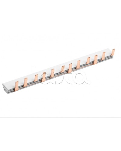 Шина соединительная типа PIN (12 штырей) 3Р 63А (22см) IEK (YNS21-3-063-22-12) в Уссурийске Клеммные колодки Pintop.ru