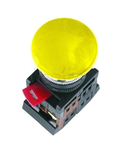 Кнопка AEA-22 Гриб желтая без подсветки 1з+1р IEK BBG30-AEA-K05 в Уссурийске Аксессуары для кабель-канала Pintop.ru