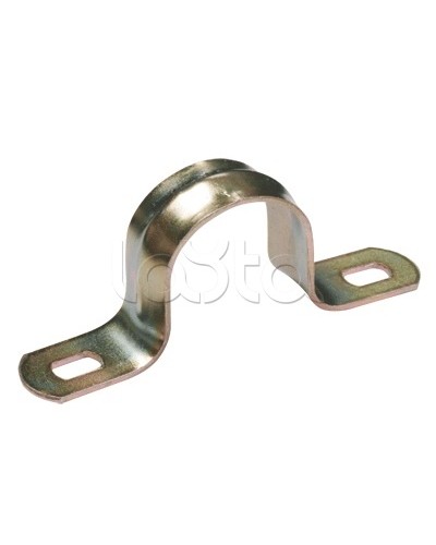 Скоба двухлапковая для крепления металлорукава d21-22 IEK (CMAT11-21-100) в Уссурийске Держатели, клипсы, скобы Pintop.ru