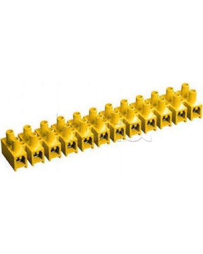 Зажим винтовой ЗВИ-5 н/г 1,5-4мм2 (12пар) желтый IEK UZV7-005-04 в Уссурийске Клеммные колодки Pintop.ru