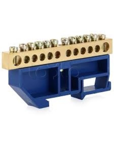 Шина нулевая с DIN-изолятором ШНИ-6x9-10-Д-С IEK YNN10-69-10D-K07 в Уссурийске Клеммные колодки Pintop.ru