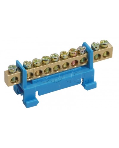 Шина нулевая с DIN-изолятором ШНИ-6x9-10-С-С IEK YNN10-69-10P-K07 в Уссурийске Клеммные колодки Pintop.ru