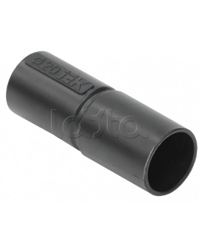 Муфта труба-труба GI20G черный IEK (CTA10D-GIG20-K02-100) в Уссурийске Повороты, муфты, тройники Pintop.ru