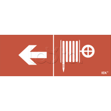 Этикетка самокл. 240х90мм "Пож. кран/стр. налево" IEK (LPC10-1-24-09-PKNAL)