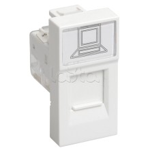 РКФ-10-00-П Розетка телефонная RJ-11 кат.3 (на 1 модуль) ПРАЙМЕР белая IEK (CKK-40D-RT1-K01)