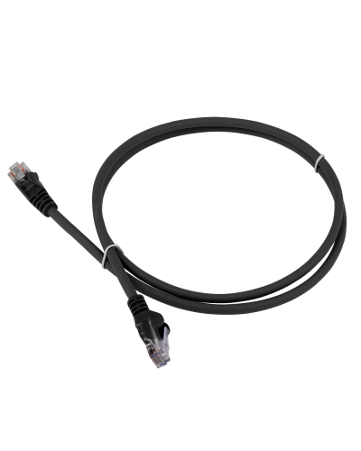 Патч-корд LANMASTER LSZH UTP кат.5e, 0.3 м, черный LANMASTER LAN-PC45/U5E-0.3-BK в Уссурийске Патчкорды (медные) Pintop.ru