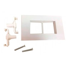 Суппорт с рамкой для короба 120х50 мм, 45х45 мм, белый LANMASTER (LAN-CT120-F45x45-WH)