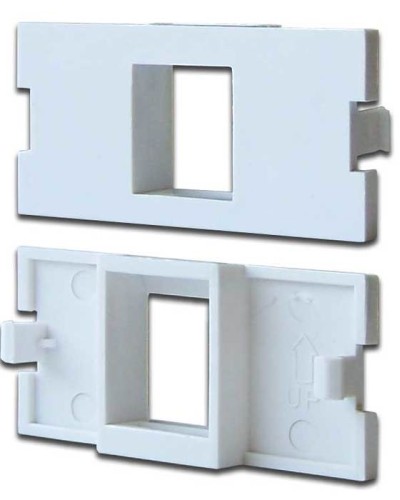 Вставка модульная на 1 кейстоун в розетку LAN-MB, белая LANMASTER LAN-MBP-1OK-WH в Уссурийске Коннекторы Pintop.ru