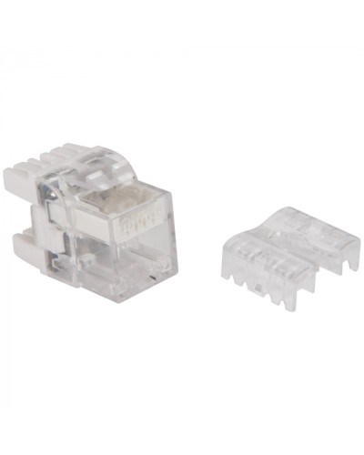 Модуль Keystone, RJ45, кат.5E, UTP, 180 градусов, с индикатором, белый LANMASTER LAN-OKi45U5E/180 в Уссурийске Коннекторы Pintop.ru