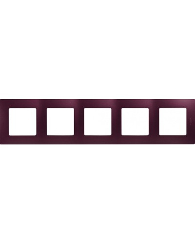 Рамка 5 постов Etika сливовый Legrand 672565 в Уссурийске Аксессуары для кабель-канала Pintop.ru