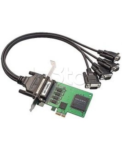 Плата 4-портовая RS-232 для шины PCI Express Moxa CP-104EL-A-DB9M в Уссурийске Сетевые карты Pintop.ru