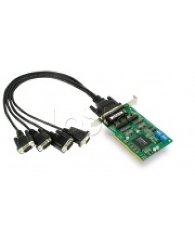 Плата 4-х портовая промышленная RS-232/422/485 для шины Universal PCI + кабель Moxa CP-134U-DB9M в Уссурийске Сетевые карты Pintop.ru