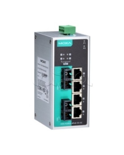 Коммутатор PoE 6-портовый Moxa EDS-P206A-4PoE-MM-SC в Уссурийске Коммутаторы Pintop.ru