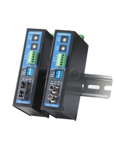 Конвертор RS-232/422/485 в оптику MM (ST)Moxa ICF-1150I-M-ST-T в Уссурийске Дополнительное оборудование для ОПС Pintop.ru