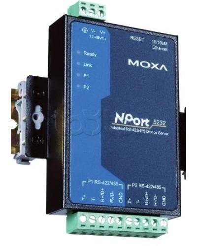 Сервер 2-портовый RS-422/485 в Ethernet Moxa NPort 5232I-T в Уссурийске Дополнительное оборудование для ОПС Pintop.ru