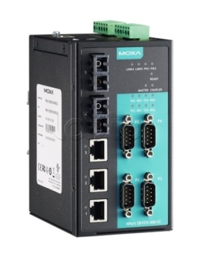Сервер 4-портовый RS-232/422/485 в Ethernet Moxa NPort S8455I-SS-SC в Уссурийске Дополнительное оборудование для ОПС Pintop.ru
