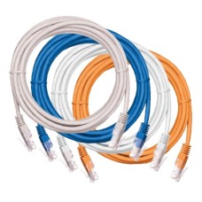 Шнур коммутационный NETLAN U/UTP 4 пары, Кат.5е (Класс D), 100МГц, 2хRJ45/8P8C, T568B, заливной, многожильный, BC (чистая медь), PVC нг(B), оранжевый, 0,5м, уп-ка 10шт. NETLAN EC-PC4UD55B-BC-PVC-005-OR-10