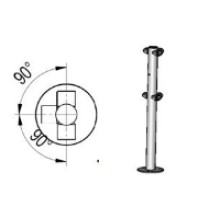 Стойкаограждения с отверстием под фиксаторi-образная, 4 муфты Oxgard Стойкаограждения с отверстием под фиксатор i-образная (ВЗР 1996.09.42)