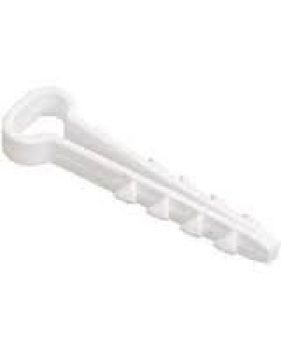 Дюбель-хомут 5-10 белый, прямоугольный (100шт/уп) PROCONNECT 07-4611 в Уссурийске Стяжки-хомуты Pintop.ru