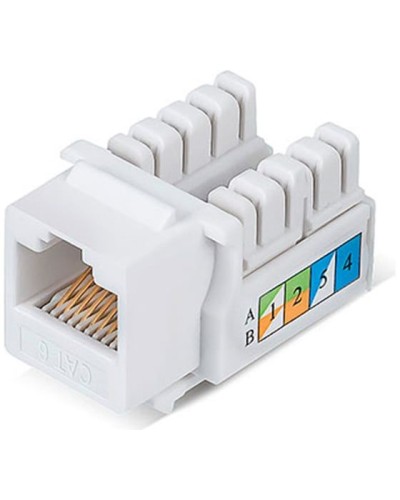 Модуль Keystone Jack RJ-45(8P8C), UTP неэкранированный, CAT 6, тип 90 градусов, белый REXANT PRO 02-0254 в Уссурийске Модули Keystone Pintop.ru