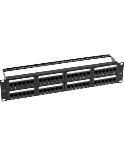 Панель коммутационная с кабельными органайзерами 19, 2U, 48 портов, UTP, RJ-45, CAT 5e REXANT PRO (02-0032) в Уссурийске Аксессуары для стоек и шкафов Pintop.ru