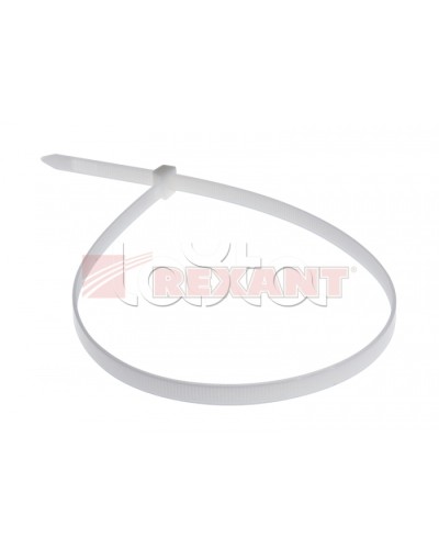 Хомут-стяжка нейлоновый 8х500 мм белый (100шт/уп) REXANT 07-0502 в Уссурийске Стяжки-хомуты Pintop.ru