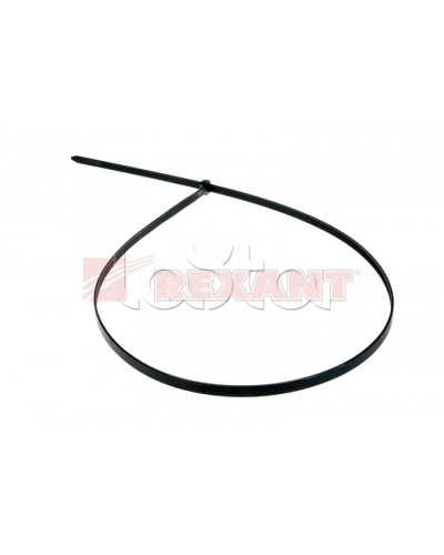Хомут-стяжка нейлоновый 9х700 мм чёрный (100шт/уп) REXANT 07-0701-9 в Уссурийске Стяжки-хомуты Pintop.ru