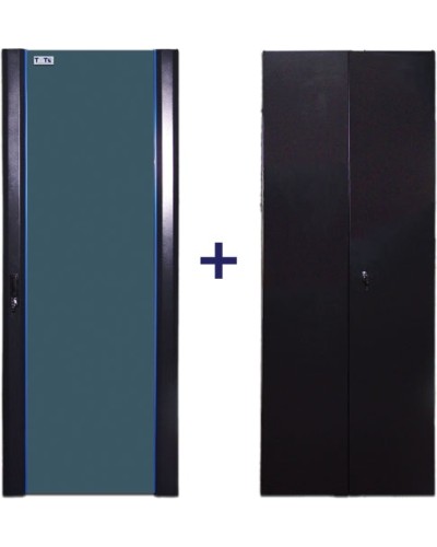 Комплект дверей 47U, 800 мм, черный, передняя - стекло, задняя - распашная металл TWT TWT-CBB-DR47-8x-S-G1 в Уссурийске Аксессуары для стоек и шкафов Pintop.ru