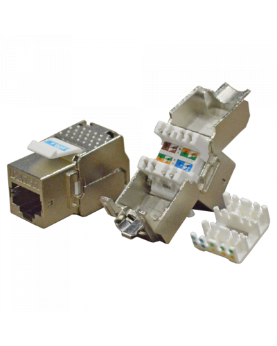 Модуль Keystone RJ45, Cat.5E, STP, 180 градусов TWT (TWT-OK45STP180/5E) в Уссурийске Модули Keystone Pintop.ru