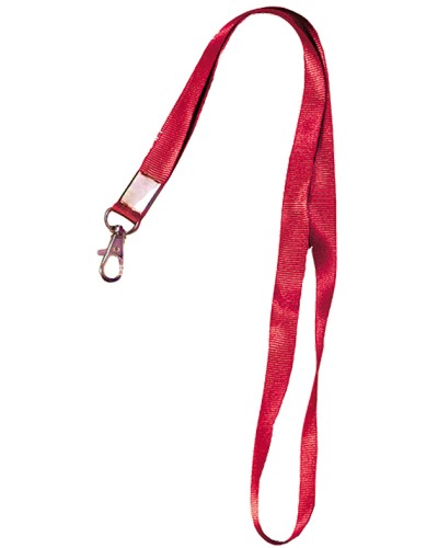 Лента шёлковая с металлическим карабином-защёлкой Tantos TS-STR (red) в Уссурийске Дополнительное оборудование для СКУД Pintop.ru