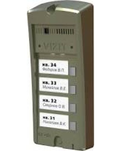 Панель вызова Vizit БВД-306-6 в Уссурийске Многоабонентные устройства Pintop.ru
