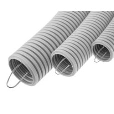 Труба гофрированная ПВХ тяжелая, с зондом диам. 20 мм (100м), огнестойкость E15-E90 Экопласт 11120-E90