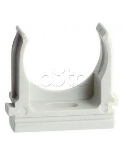 Держатель (клипса) для гофрированной или жесткой гладкой трубы D50 мм, без галогена Экопласт 41750HF в Уссурийске Держатели, клипсы, скобы Pintop.ru