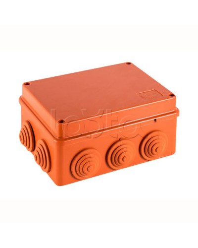 JBS150 Коробка огн. E110, о/п 150х110х70мм, без галогена, 10 вых., IP55, 5P, (0,15-2,5 мм2), цвет оранж. Экопласт (43099HF) в Уссурийске Коробки (ОКЛ) Экопласт Pintop.ru