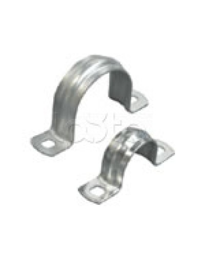 Скоба оцинкованная с двумя отверстиями для трубы D60-63 мм, м.о.8,5-6,0мм (1уп=50шт) Экопласт (43660P) в Уссурийске Держатели, клипсы, скобы Pintop.ru