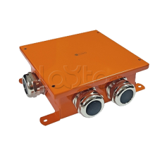 SMB120 Коробка металлическая, огн. E-110,о/п 120х120х60, 4 метал. гермоввода, IP66, 12P, (0,15-2,5 мм2), цвет оранж. Экопласт (56074)